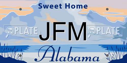 JFM Alabama License Plate
