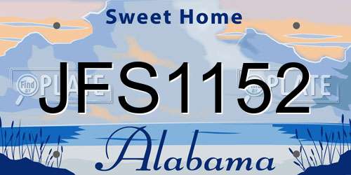 JFS1152 Alabama License Plate