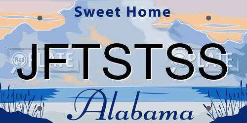JFTSTSS Alabama License Plate