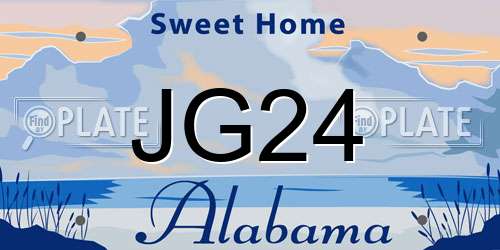 JG24 Alabama License Plate