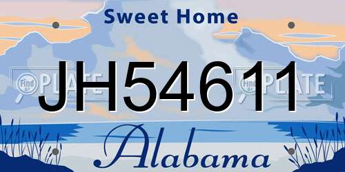 JH54611 Alabama License Plate
