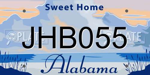 JHB055 Alabama License Plate