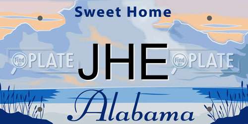 JHE Alabama License Plate