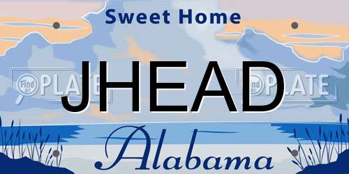 JHEAD Alabama License Plate