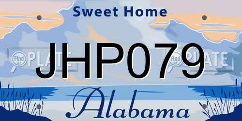 JHP079 Alabama License Plate