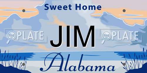 JIM Alabama License Plate