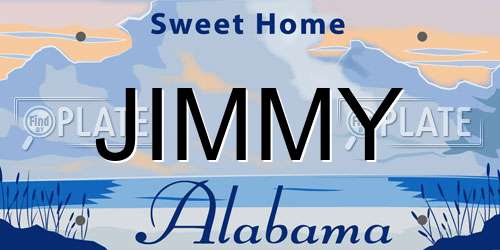 JIMMY Alabama License Plate