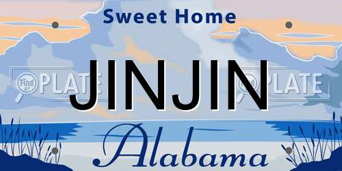JINJIN Alabama License Plate