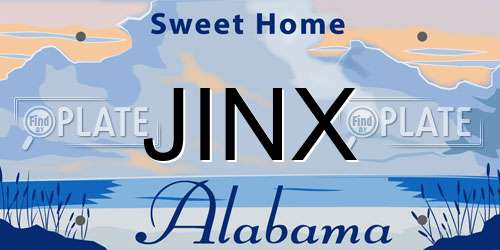JINX Alabama License Plate