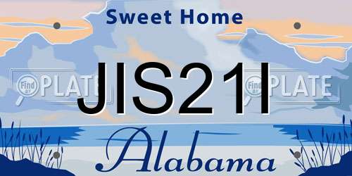 JIS21I Alabama License Plate
