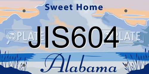 JIS604 Alabama License Plate