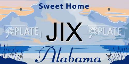 JIX Alabama License Plate