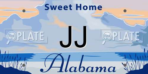 JJ Alabama License Plate