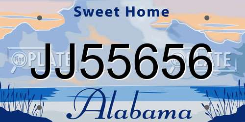 JJ55656 Alabama License Plate