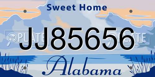 JJ85656 Alabama License Plate