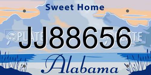 JJ88656 Alabama License Plate
