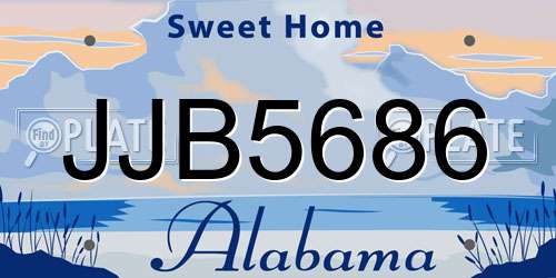 JJB5686 Alabama License Plate