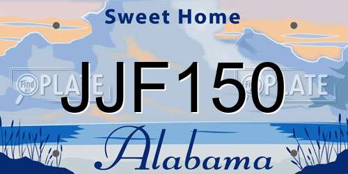 JJF150 Alabama License Plate
