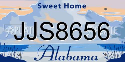 JJS8656 Alabama License Plate