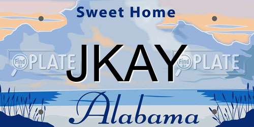 JKAY Alabama License Plate