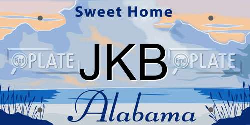 JKB Alabama License Plate
