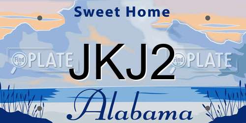 JKJ2 Alabama License Plate