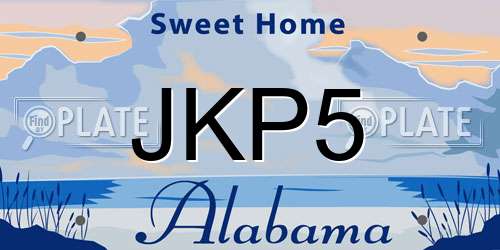 JKP5 Alabama License Plate