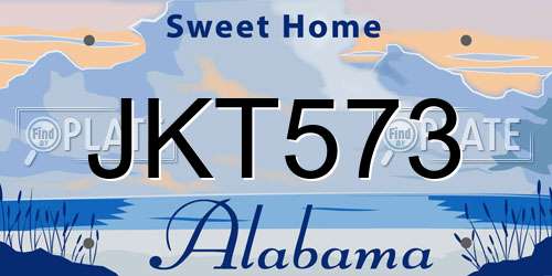 JKT573 Alabama License Plate