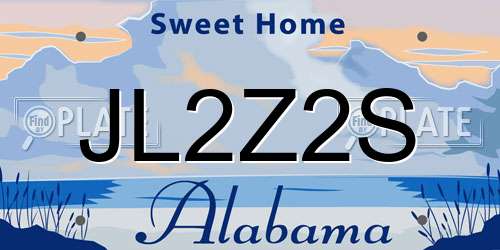 JL2Z2S Alabama License Plate