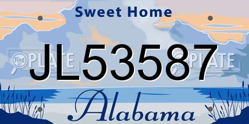 JL53587 Alabama License Plate