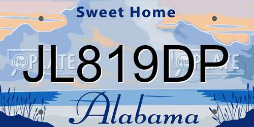 JL819DP Alabama License Plate