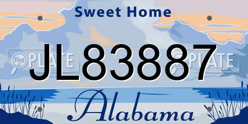 JL83887 Alabama License Plate