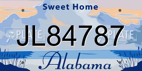 JL84787 Alabama License Plate