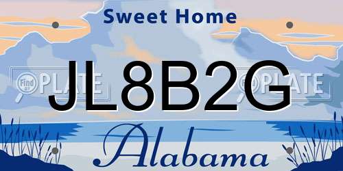 JL8B2G Alabama License Plate