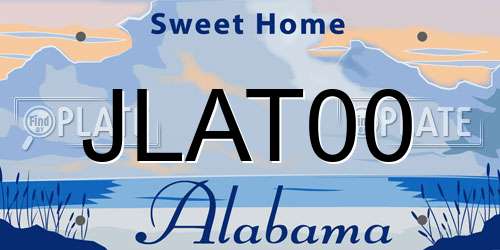 JLAT00 Alabama License Plate