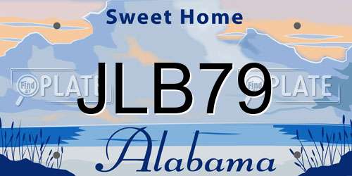JLB79 Alabama License Plate