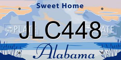 JLC448 Alabama License Plate