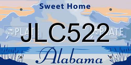 JLC522 Alabama License Plate
