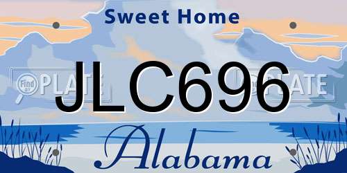 JLC696 Alabama License Plate