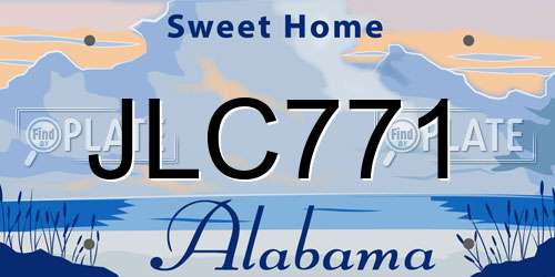 JLC771 Alabama License Plate