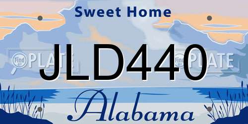 JLD440 Alabama License Plate
