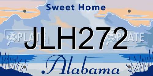 JLH272 Alabama License Plate
