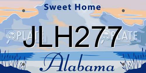 JLH277 Alabama License Plate