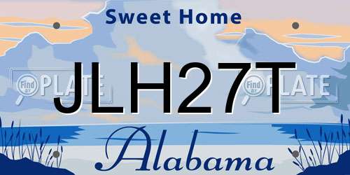 JLH27T Alabama License Plate
