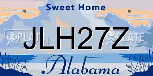 JLH27Z Alabama License Plate