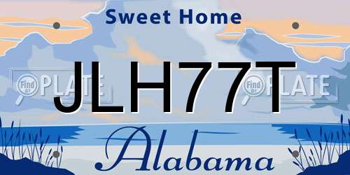 JLH77T Alabama License Plate