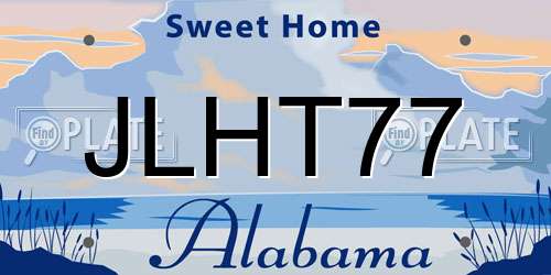 JLHT77 Alabama License Plate