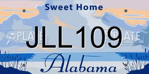 JLL109 Alabama License Plate