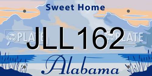 JLL162 Alabama License Plate