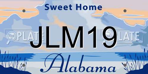 JLM19 Alabama License Plate